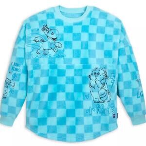 Disney Pixar Spirit Jersey Fuzzy Blue Checkered - size XXL - NWT